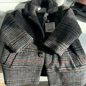 Never worn plaid pea coat